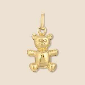 14K Solid Gold Bear Pendant 1.5g